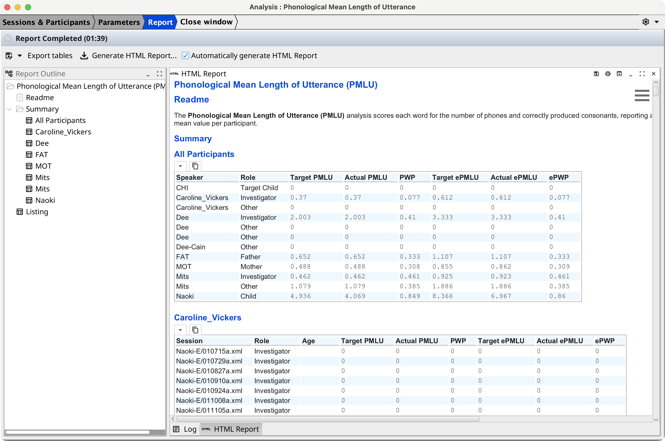Analysis Wizard — Report