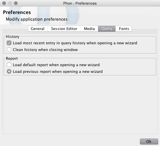 Query Preferences