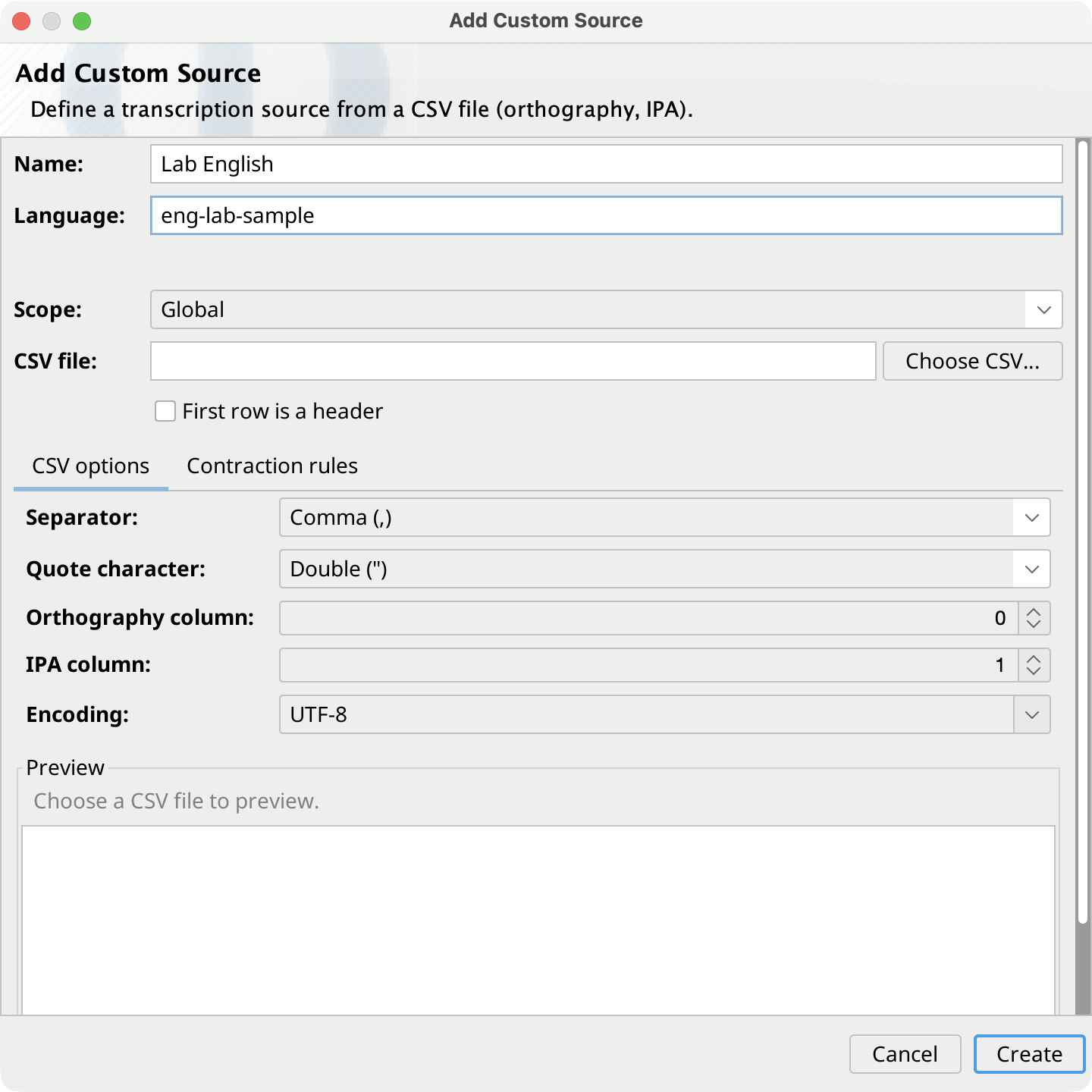 Add Custom Source Dialog
