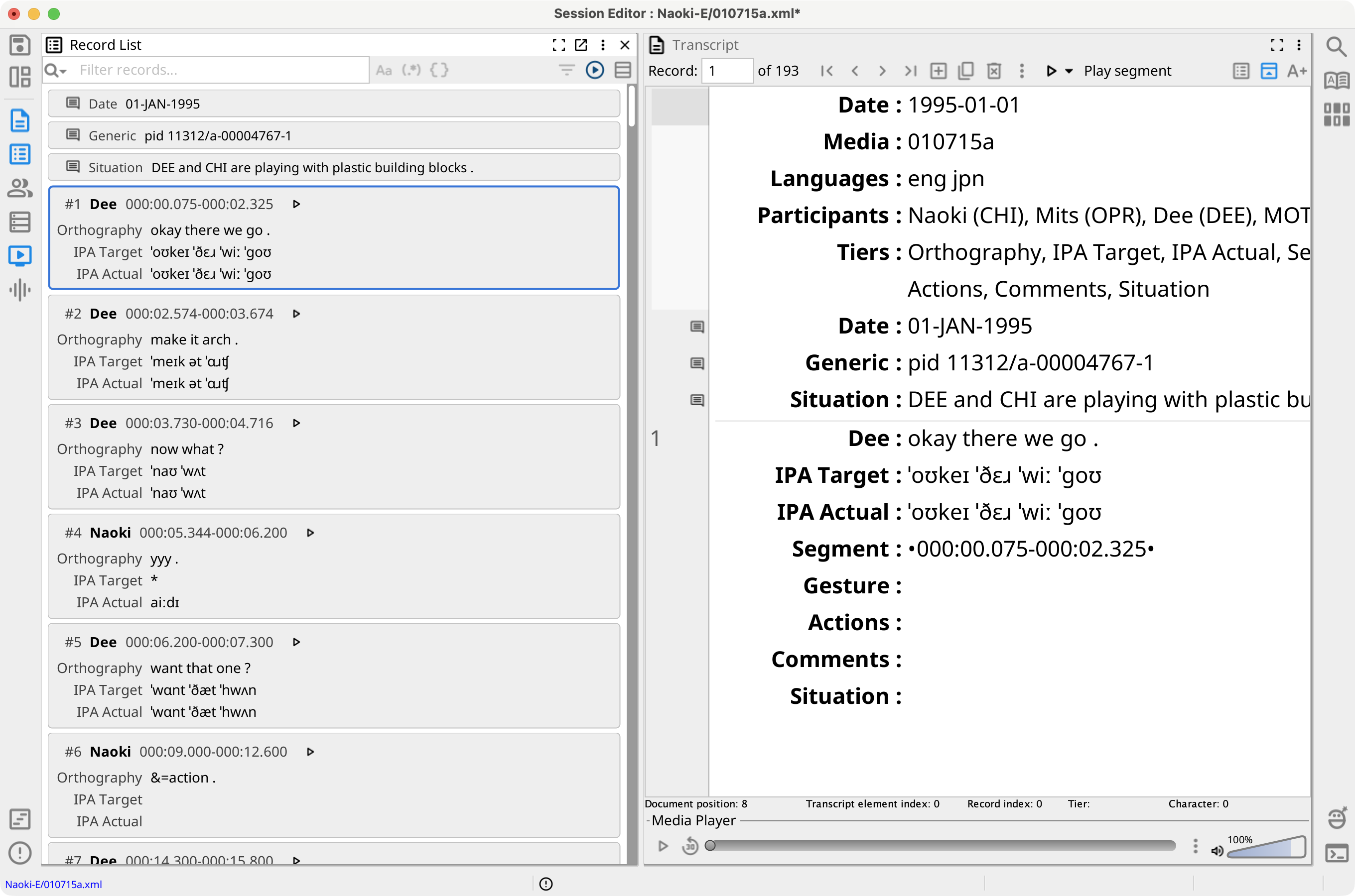 Session Editor