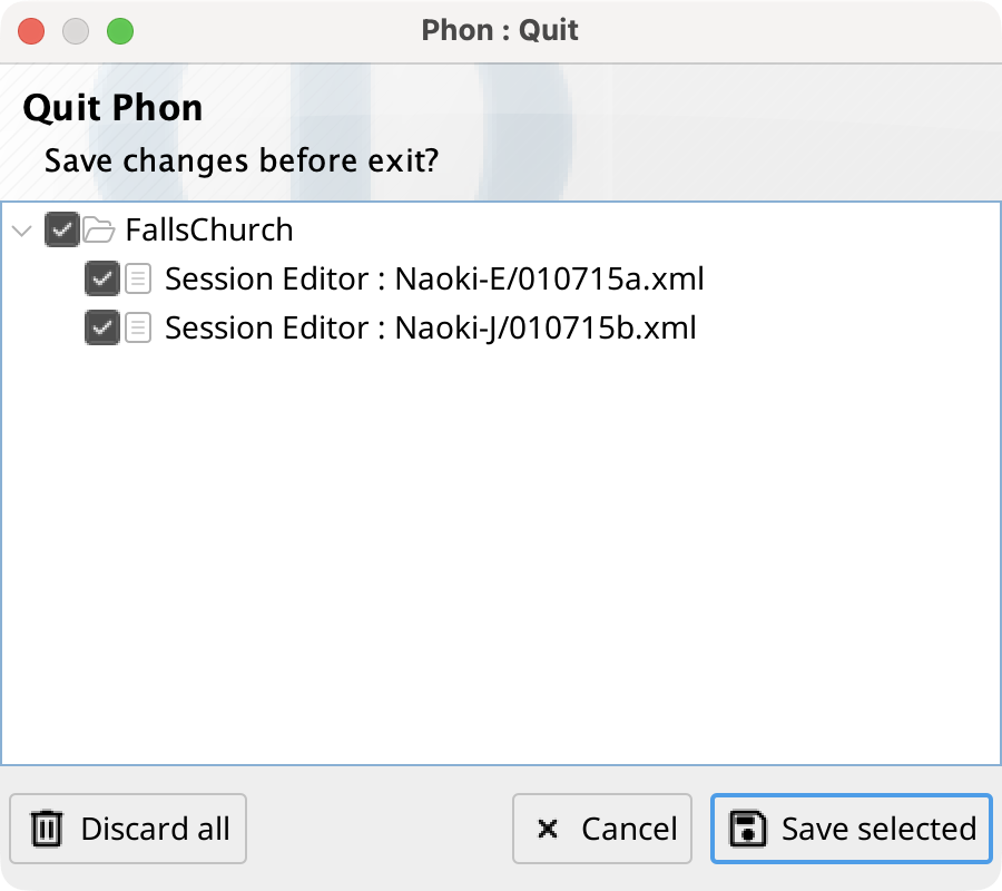 Quit Phon Dialog