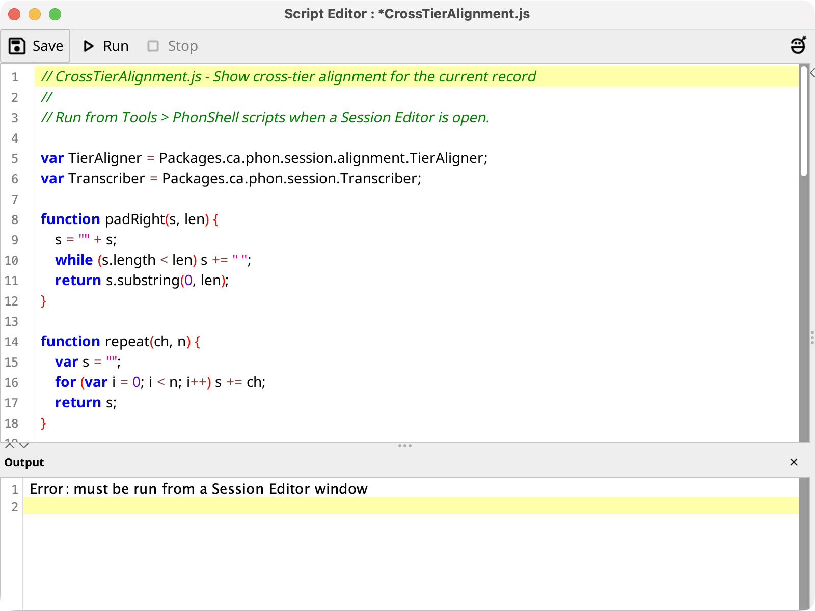 Script Editor