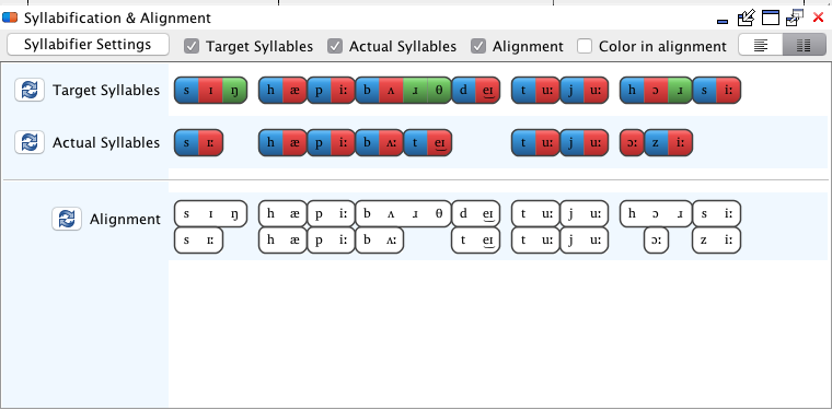 Syllabification & Alignment View